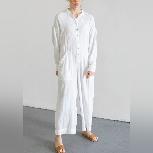 Mara Hoffman Pants - MARA HOFFMAN white Manda jumpsuit